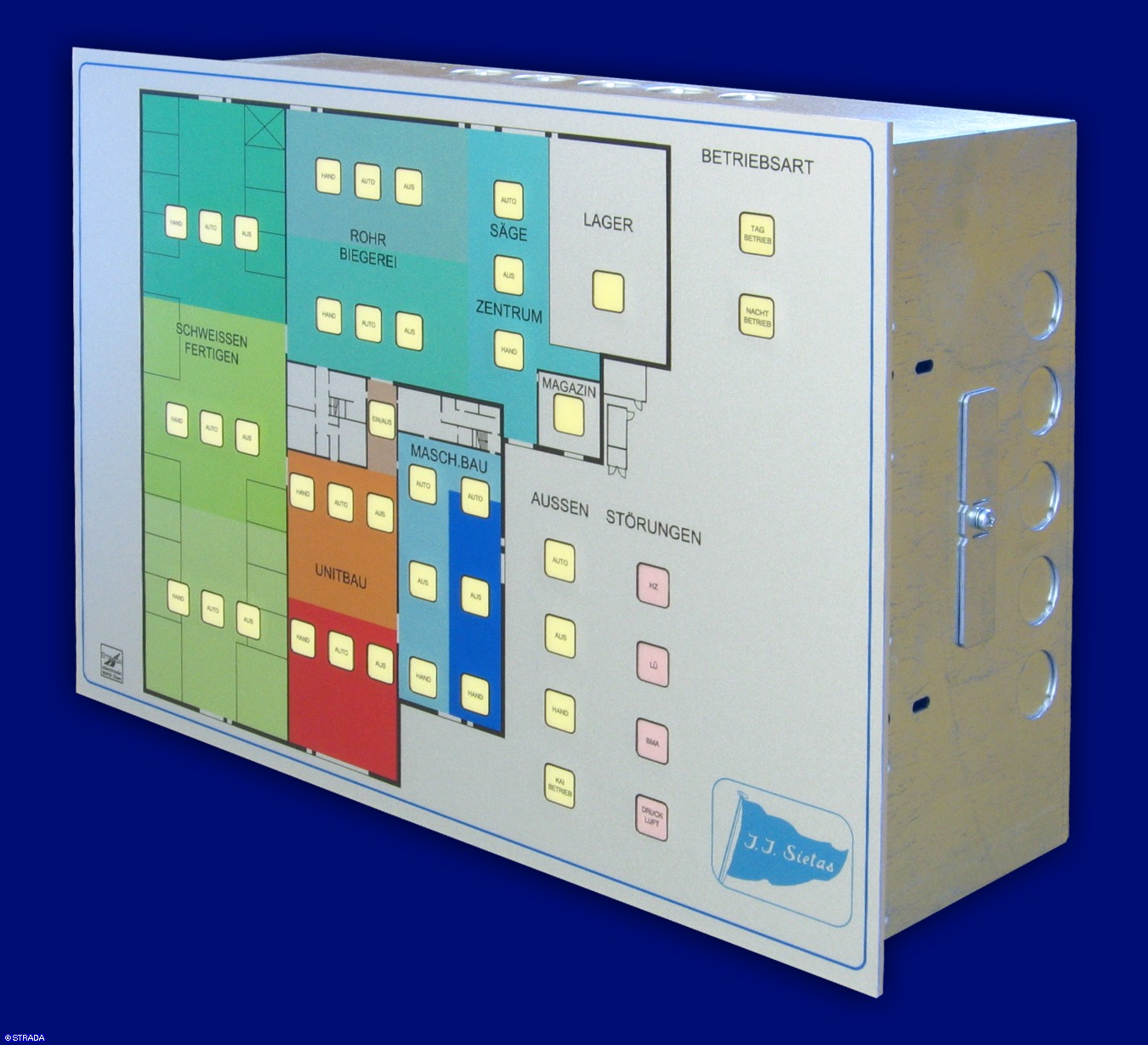 EIB-Lageplantableau Folienfrontplatte - EIB-Lageplantableau mit Folienfront
