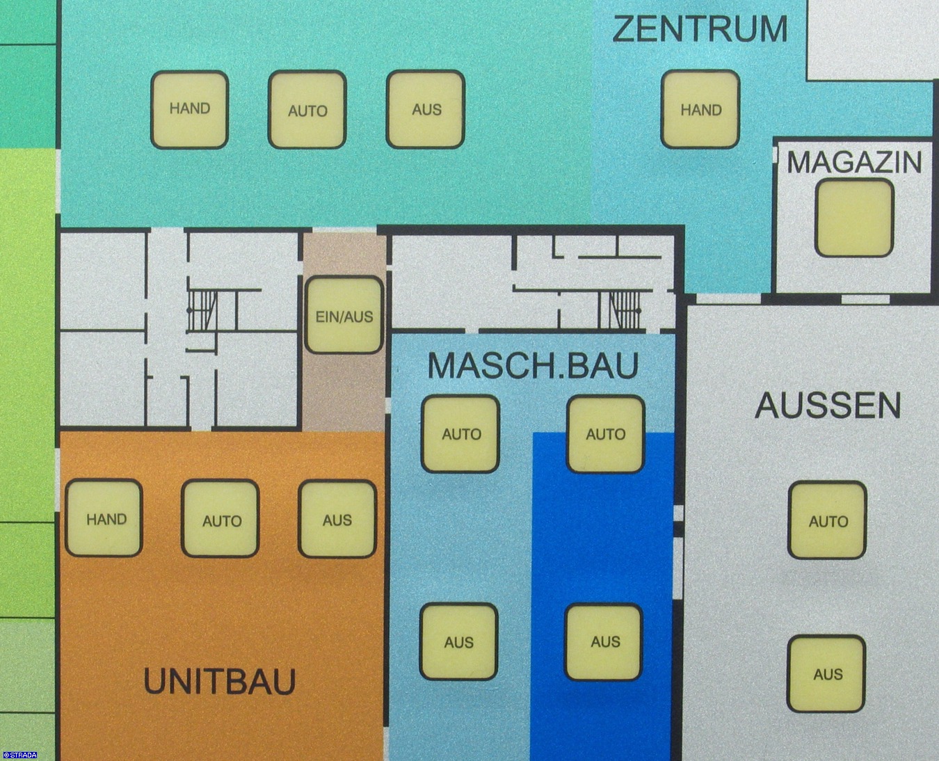 EIB-Lageplantableau Folienfrontplatte - EIB-Lageplantableau mit Folienfront