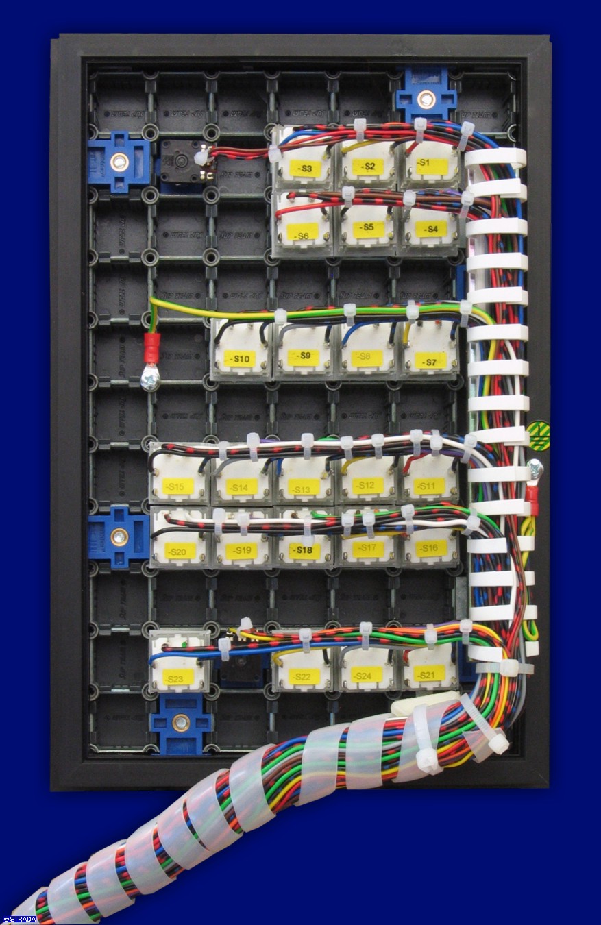 Bedientableau, Steuertableau, Schalttafel und Steuertafel Front in Mosaiktechnik - Mosaiktableau Sonderfarbe