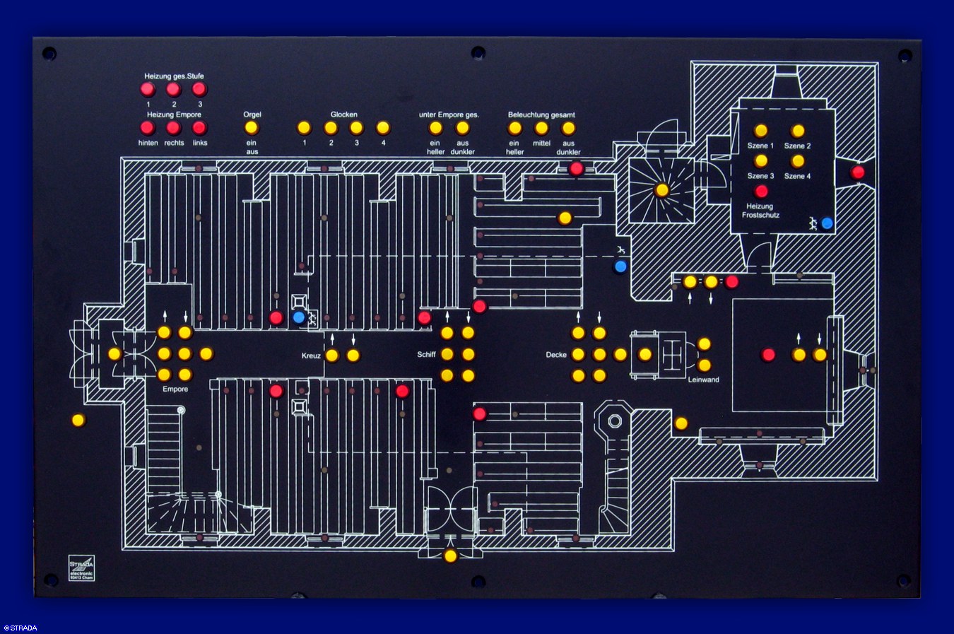 Kirchentableau sonstige Montage - Lageplantableau (in Siebdrucktechnik)
