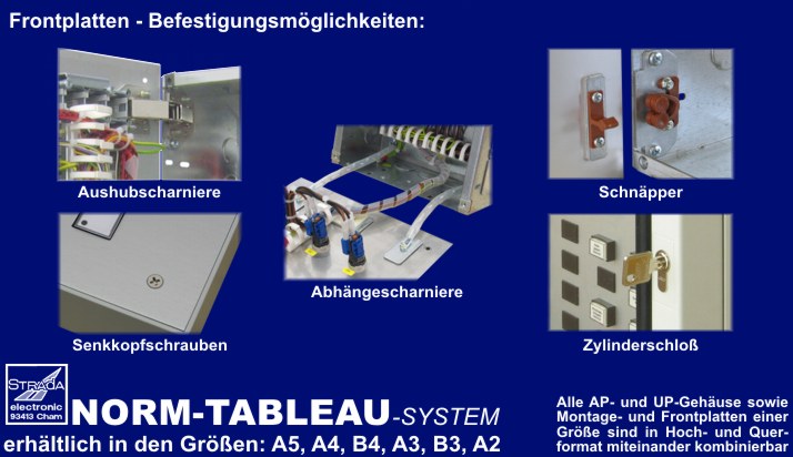 Norm-Tableau-System Frontbefestigung