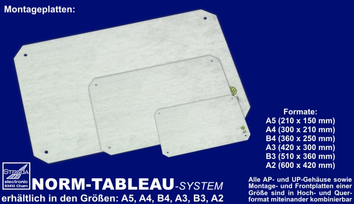 Norm-Tableau-System Montageplatten