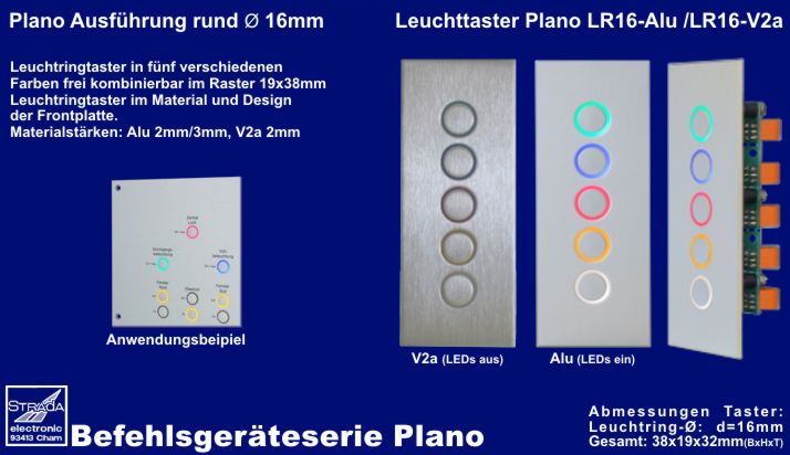 Befehlsgerteserie Plano rund 16mm