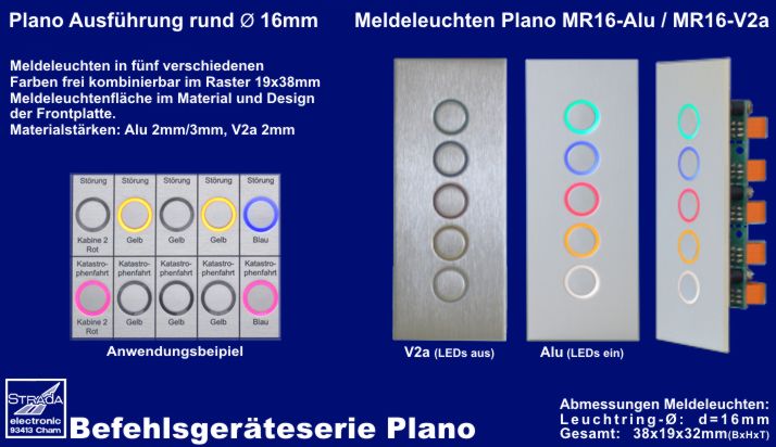 Befehlsgerteserie Plano rund 16mm