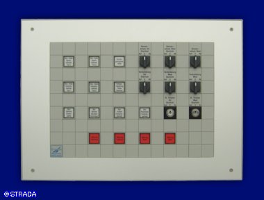 Bedientableau, Steuertableau, Schalttafel und Steuertafel Front in Mosaiktechnik - Mosaiktableau A3 im Norm-AP-Geh&auml;se