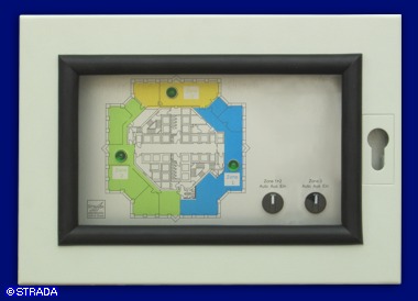Brandmeldetableau, Entrauchungstableau - AP-Entrauchungstableau  mit Lageplan