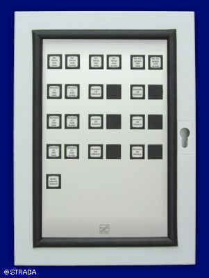 Bedientableau und Steuertableau Frontplatte Alu sonstiger Druck - Steuertableau mit UP-Geh&auml;use und T&uuml;re