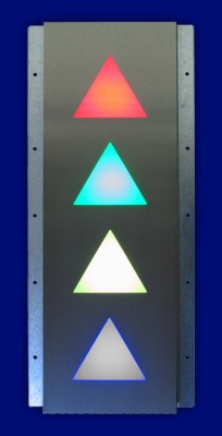 Leucht-Infoanzeige - Anzeige f�r technische Alarme mit V2a-Front