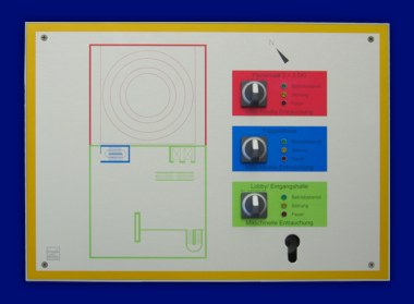 Brandmeldetableau, Entrauchungstableau - Entrauchungstableau im AP-Geh&auml;use