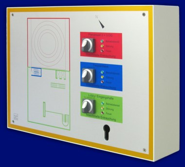 Brandmeldetableau, Entrauchungstableau - Entrauchungstableau im AP-Geh&auml;use