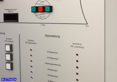Lageplantableaus, Leuchtschaltbild, Anzeigetableau, Meldetableau, Lageplantableau und Blindschaltbild Frontplatte Alu - AP-Lageplantableau zur Tunnel&uuml;berwachung