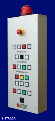 Bedientableau, Steuertableau, Schalttafel und Steuertafel Frontplatte Alu AP - AP-Steuertableau f&uuml;r Feuerungsanlage