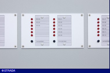 Brandmeldetableau, Entrauchungstableau - AP-Brandschutzklappen-Anzeigetableau