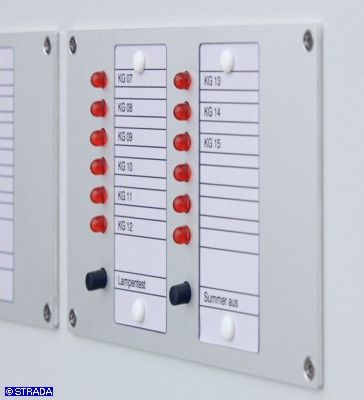 Brandmeldetableau, Entrauchungstableau - AP-Brandschutzklappen-Anzeigetableau