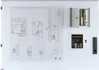 Lageplantableau in Mosaiktechnik - Feuerwehr-Info-Station
