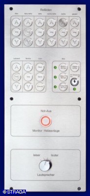 Bedientableau, Steuertableau, Schalttafel und Steuertafel Frontplatte V2a - B&uuml;rogeb&auml;ude