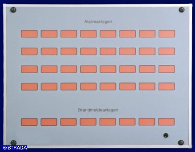 Steuertableau mit Folienfront - Alarm und St&ouml;rung