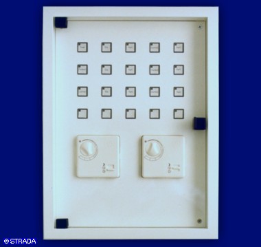 Bedientableau und Steuertableau Frontplatte Alu sonstiger Druck - Licht u. L&uuml;ftung m. T&uuml;r