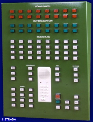 Tischpult, Bedienpult bzw Steuerpult Frontplatte Alu pulverbeschichtet - Empfang /Pulthaube
