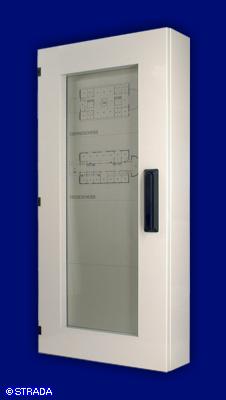 Lageplantableaus, Leuchtschaltbild, Anzeigetableau, Meldetableau, Lageplantableau und Blindschaltbild Frontplatte Alu - Einzelanzeige &Uuml;berw.kontakte