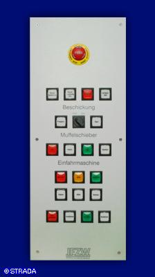 Bedientableau und Steuertableau Frontplatte Alu Photo-Untereloxal - Verbrennungsanlage