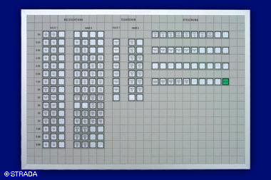 Bedientableau, Steuertableau, Schalttafel und Steuertafel Front in Mosaiktechnik - Zentraltab. Verwaltung