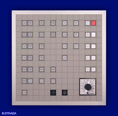 Bedientableau, Steuertableau, Schalttafel und Steuertafel Front in Mosaiktechnik - Aula mit B&uuml;hne