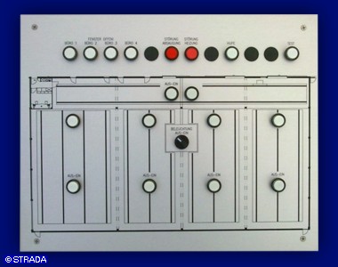 Lageplantableaus, Leuchtschaltbild, Anzeigetableau, Meldetableau, Lageplantableau und Blindschaltbild Frontplatte Alu - Beleuchtung Fertigungshalle