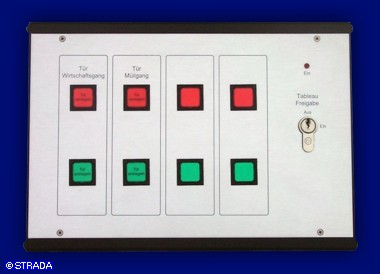 Tischpult, Bedienpult bzw Steuerpult Frontplatte Alu eloxiert - T&uuml;rsteuerung