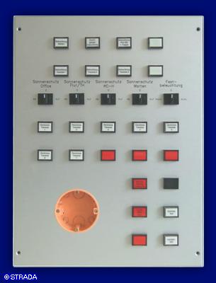 Bedientableau, Steuertableau, Schalttafel und Steuertafel Frontplatte Alu AP - Steuer-/&Uuml;berwachungstab.