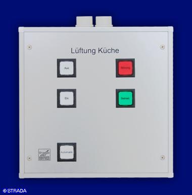 Bedientableau, Steuertableau, Schalttafel und Steuertafel Frontplatte Alu AP - AP-Steuertab. B&uuml;rok&uuml;che