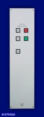 Bedientableau, Steuertableau, Schalttafel und Steuertafel Frontplatte Alu AP - Steuertab. Nischenmontage