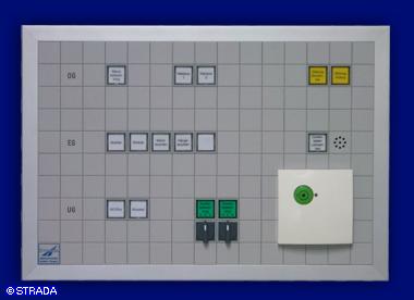 Bedientableau, Steuertableau, Schalttafel und Steuertafel Front in Mosaiktechnik - Mosaiktableau 130mm