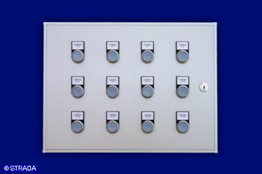 Bedientableau, Steuertableau, Schalttafel und Steuertafel Frontplatte Alu AP - Beleuchtungssteuerung 230V