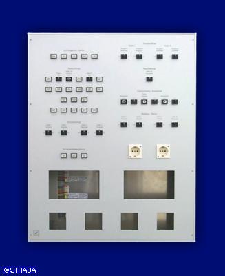 Bedientableau, Steuertableau, Schalttafel und Steuertafel Frontplatte Alu AP - Steuertableau Turnhalle
