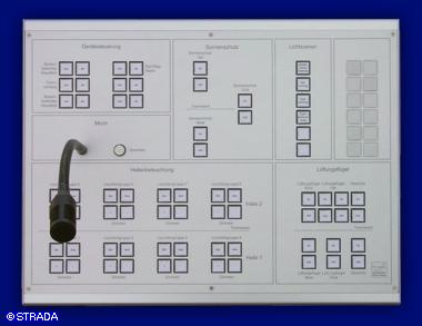 Tischpult, Bedienpult bzw Steuerpult Frontplatte Alu eloxiert - Mobiles Steuerpult