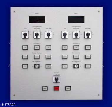 Bedientableau und Steuertableau Frontplatte Alu sonstiger Druck - Steuertab. m. UP-Geh&auml;use