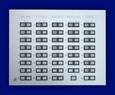 Bedientableau und Steuertableau Frontplatte Alu Photo-Untereloxal - StTab m. versenkten Befehlsger.