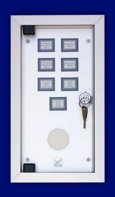 Bedientableau und Steuertableau Frontplatte Alu sonstiger Druck - StTab m. b&uuml;ndiger Sichtt&uuml;r
