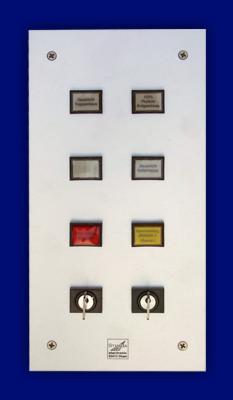 Bedientableau und Steuertableau Frontplatte Alu sonstiger Druck - Sammelmeldung/Beleuchtung