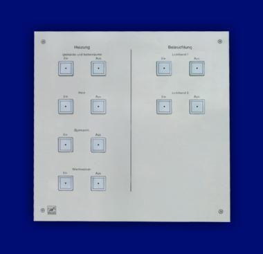 Bedientableau, Steuertableau, Schalttafel und Steuertafel Frontplatte V2a - Beleuchtung Turnhalle
