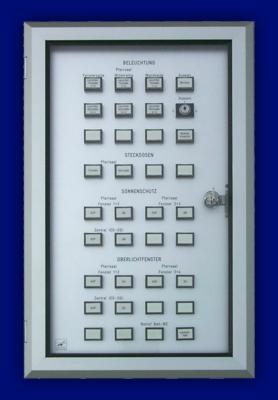 Bedientableau und Steuertableau Frontplatte Alu sonstiger Druck - UP-Steuertab. mit Sichtt&uuml;re