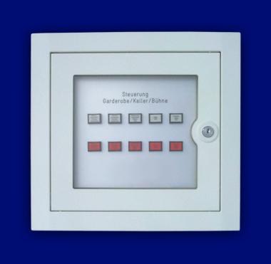 Bedientableau und Steuertableau Frontplatte Alu sonstiger Druck - Steuertab. Theaterfoyer