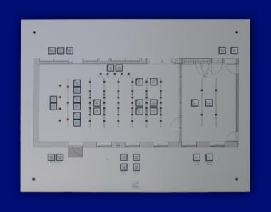 EIB-Lageplantableau Frontplatte Alu - EIB-Tab. Lichtsteuerung