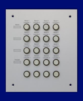 Bedientableau und Steuertableau Frontplatte Alu Photo-Untereloxal - Beleuchtungstableau