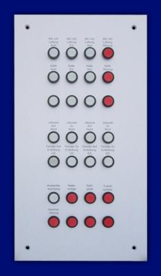 Bedientableau und Steuertableau Frontplatte Alu Photo-Untereloxal - Haustechnik