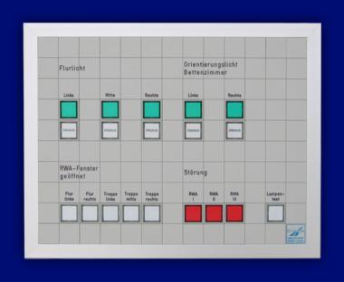 Steuertableau in Mosaiktechnik - Mosaiktabl. UP Licht/RWA