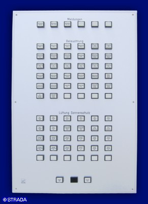 Bedientableau, Steuertableau, Schalttafel und Steuertafel Frontplatte Alu AP - EIB-Zentraltableau