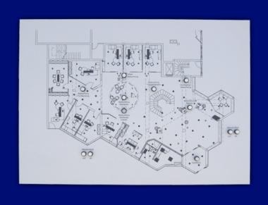 Lageplantableaus, Leuchtschaltbild, Anzeigetableau, Meldetableau, Lageplantableau und Blindschaltbild Frontplatte Alu - Steuertab. UP Licht/Jalousien