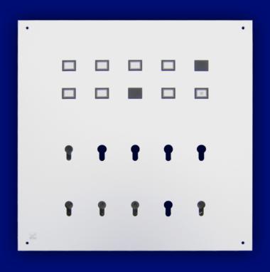 Bedientableau und Steuertableau Frontplatte Alu sonstiger Druck - Steuertab. m. Schl&uuml;sselschalter